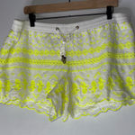 Lilly Pulitzer  Bay Breeze Pineapple Eyelet Shorts Resort White Loro Green Neon Photo 0