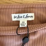 For Love & Lemons - Lace Trim Ribbed Bike Shorts in Brown & White Photo 2