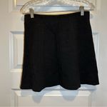 Loft  Black Textured Knit Pull On Aline Skirt size Medium Photo 4