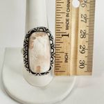 CORAL Pink Scolecite Genuine Stone 925 Sterling Silver Ring Photo 5