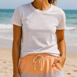 Loft ‎ Striped Lounge Shorts Orange & Lavender – Large NWT Photo 0