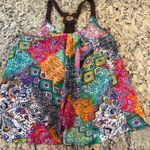 Pink Rose Colorful Patchwork Tank Top Photo 2