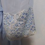Via Nicci Vintage Delicate Sheer Periwinkle Lace Robe Tie Belt Size S/M Blue Photo 2