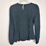 J.Crew Shirred Waist Corset Top in Viscose Crepe Black Size 2 X-Small NWT Photo 4