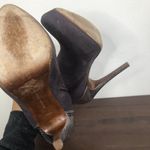 Alexandre Birman  Gray Metallic Silver Suede Heeled Ankle Booties Women's Size 8 Photo 5