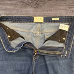 LETTER TO JULIET L.T.J. Sicily Dark Crop Flare Raw Hem Jeans Size 30 Blue Photo 5