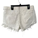 Free People We The Free Soft & Relaxed Denim Cut Off Shorts Worn White Size 28 Photo 3