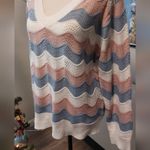 SheIn Muted Pastel Chevron Knit Sweater Photo 2