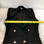 Charlotte Russe  bodycon mini dress black military suit gold tone button xs Photo 8