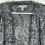 Dress Barn Plus Size  Black Gray Paisley Open Cardigan Knit Size 22/24 EUC #1869 Photo 4