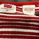 Levi's Striped Red Button-Up Women's Top Photo 6