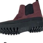 Nordstrom  Rack | NWOT | Size 9.5 | Lug Sole Faux Suede Boot Bootie in Cranberry Photo 0