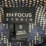 Enfocus Studio En Focus Dress Womens 8 Black Tan Chevron Sleeveless Midi Blouson Scoop Neck Photo 4