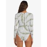 Roxy Warm Sand Long Sleeve One Piece Swimsuit in Palm Tree Dreams Size Large Photo 1
