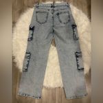 Bamboo  Light Blue Straight Leg Cargo Jeans Size 9 Photo 1