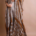 Unbranded 100% Viscose Brown Paisley Tapestry Free Flow Kimono One Size Size undefined Photo 0