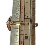 JDJ Joy Dravecky Gold Tone Adjustable Ring Hexagon Rhinestones Sz 7 Photo 3