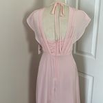Birdy Grey  Violet Bridesmaid Dress Pale Blush Pink Chiffon Long Length Size S Photo 9