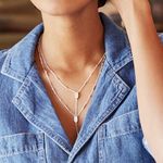 Kendra Scott NWT  Adelia Y Necklace for Women Bright Silver-Plated Photo 0