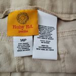 Ruby Rd Petite Chino Clamdigger Capri Pants Wide Waistband Khaki Size 14 Petite Photo 7