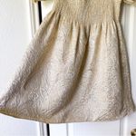 Hill House Dress Athena Nap Babydoll Smocked Mini Bridgerton Gold Brocade S GUC Photo 4