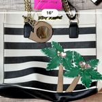 Betsey Johnson NWT Island Palm Tree Striped Tote Handbag Retails $118 Photo 8