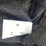 Moa Moa  Black and Gold Top with Full Sheer Sleeves NWOT Size XS Black Wrap Top Photo 8