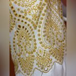 MINKPINK  Elegant Yellow and White Lace Top Size Small Photo 6