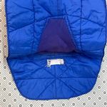 Vintage Clayton Industries Quilted Down Neck Warmer Dickie Blue Ribbed Knit Size XS Photo 1