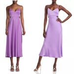 ALC Frank A.L.C. Blakely Cutout Satin Midi Dress Amethyst Size 2 NWT Photo 3