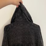 American Eagle Dark Gray Black Aztec Tribal Boho Full Zip Knit Hoodie Sweatshirt Photo 10