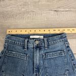 Altar'd State Altar’d State Just Black Denim High Waisted Jean Shorts XS Blue Cuffed Photo 4
