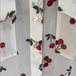 The Kooples Like New Button Front Semi
Sheer Cherry Top Size Small Photo 7