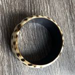 Vintage Leopard Women’s Bangle Bracelet Wide Chunky Animal Leopard Print Sz 8 Brown Photo 7