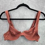 SheIn  Brown Wired Adjustable Ribbed Bikini Top Swimwear Medium Photo 0