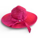 Disney Parks women's hot pink wide-brim packable sun hat Photo 0
