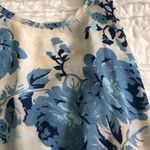 Soprano  Blue and White Floral Blouse Tank Top Photo 3