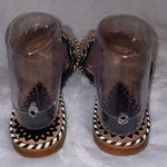 Vince Camuto  Black/Silver Flip Flop Sandals Made In Brazil Size 6.5 Photo 4