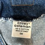 Vintage Jean Vest 80s/90s Back Corset Casey Coleman Label Embroidered Denim S/M Blue Size M Photo 2