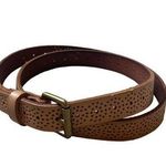 J.Crew  Tan Perforated Genuine Leather Belt Medium Photo 0