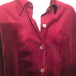 Basic Editions Women's Corduroy Shirt Purple Long Sleeve Size M Brass Buttons Size M Photo 1