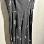 Old Navy  Black‎ Floral Cami Dress Smocked Back M Whimsigoth Daisies Boho Fairy Photo 2