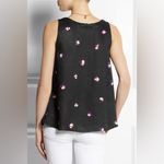 See By Chloe  Printed Floral Swing Tank Size 4 Black sleeveless top Photo 2