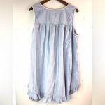 Amanda Stewart Pioneer Woman 1X Beaded Chambray w Crocheted Trim Dress Gown Blue Photo 2
