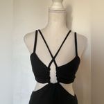 Third form Chic Black Cutout Midi Dress Size 4 Photo 8