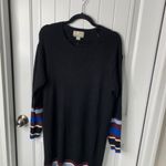 Anthropologie  Parvati black‎ Knit sweater Midi Dress long sleeves size large Photo 3