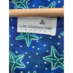 Liz Claiborne Liz Claireborne Blue Silk Star Fish Pattern‎ Wrap Dress 12 Photo 1
