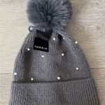 Torrid  Grey Pearl Pom Pim Knitted Winter Beanie Hat (NWT) Photo 0