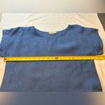 Terzo Millennio Blouse, Linen and Cotton, Short Sleeve,Size‎ Small. Blue Photo 3