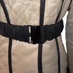 Ryu  3/4 Length Coat Women’s Size Small Belted Black and Cream Photo 5